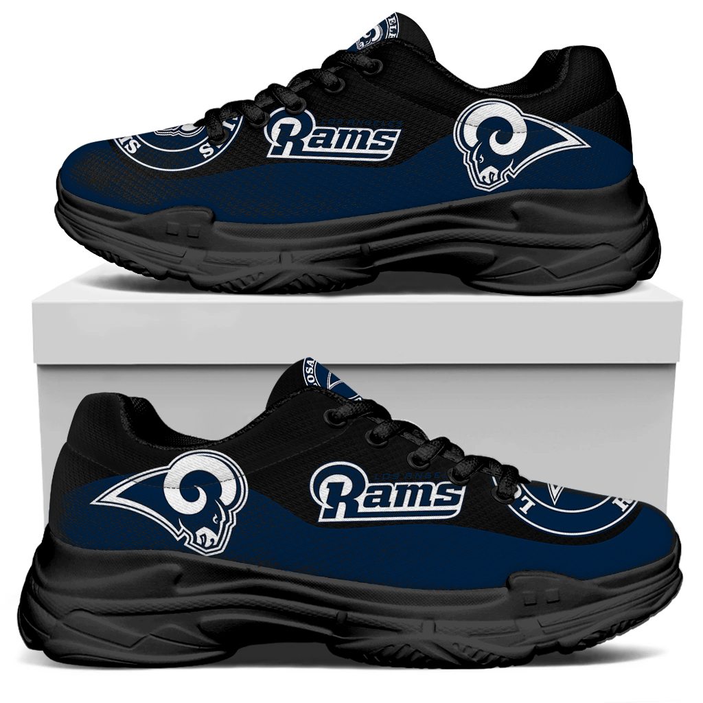 Women's Los Angeles Rams Edition Chunky Sneakers With Line 001 Women's Los Angeles Rams Edition Chunky Sneakers With Line 001